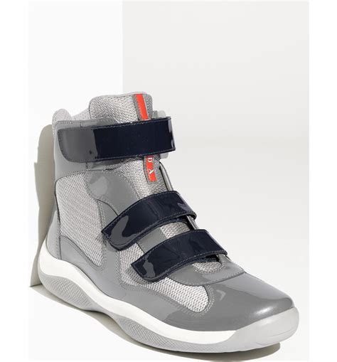 prada high top sneakers with strap|high top Prada americas cup.